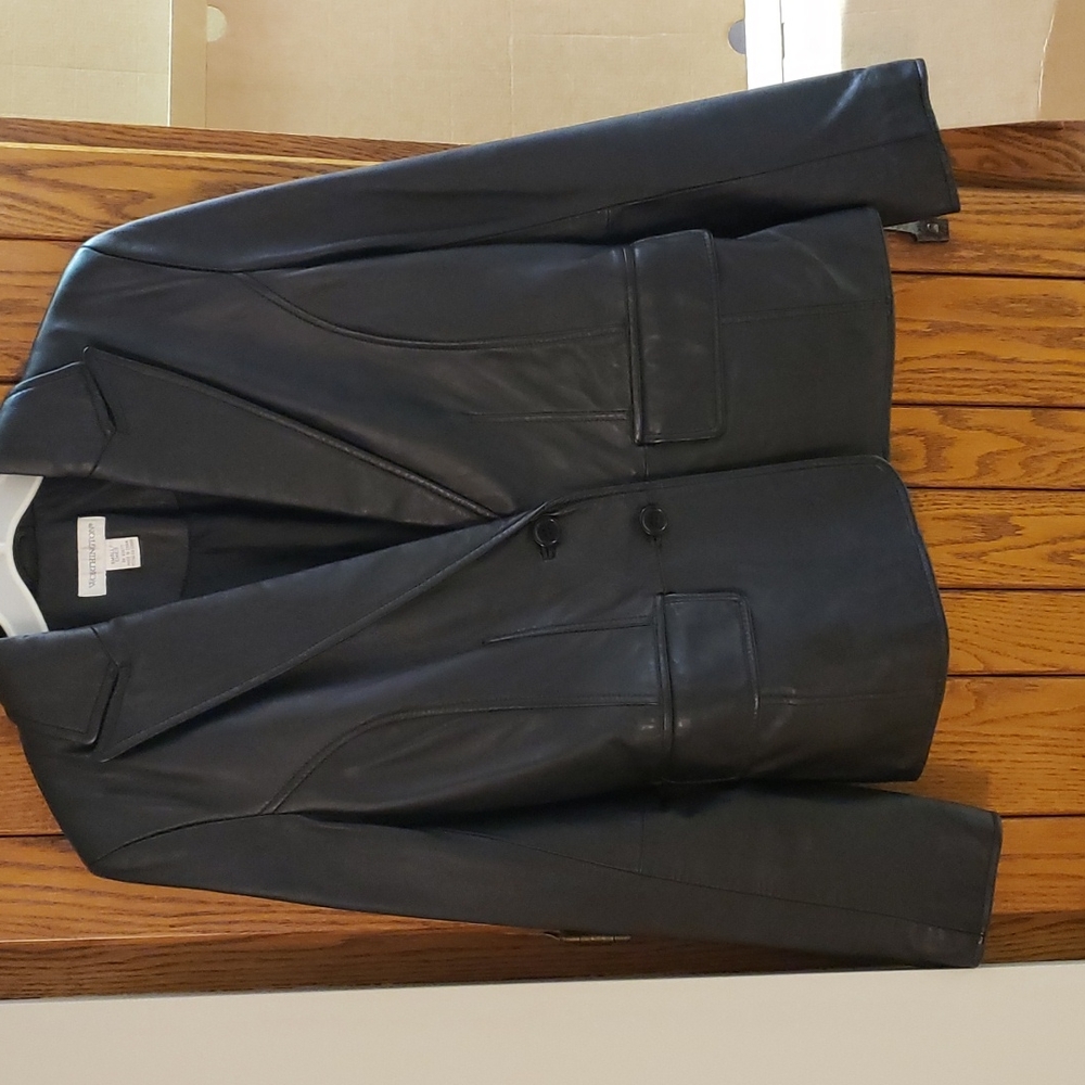 Black Worthington Leather Jacket, Small, Like New